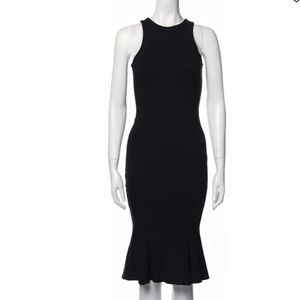 NADIA TARR - black fluted dress - Sz M